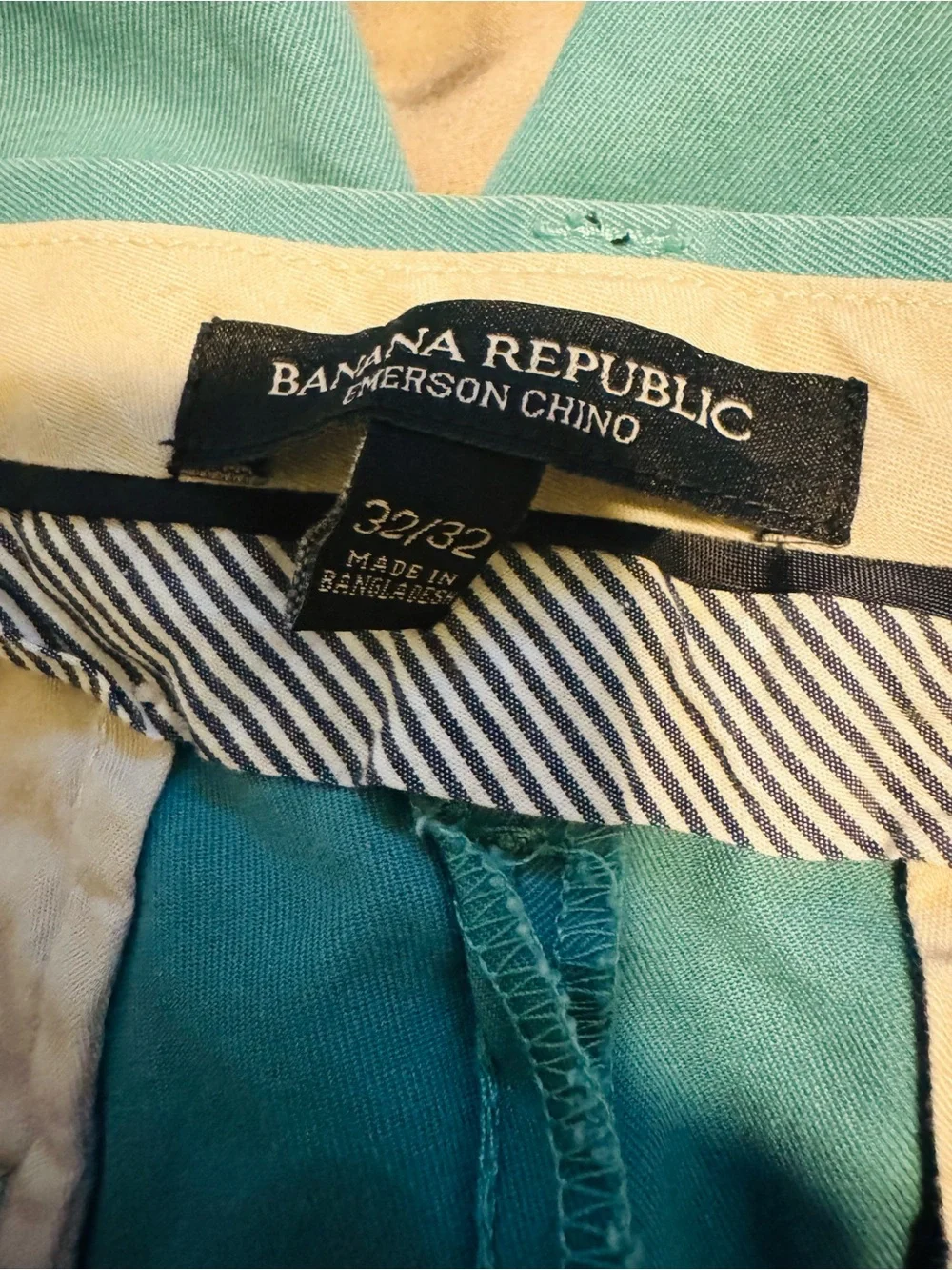Banana Republic Men’s Sz 32x32 (Fits 32x29.5) Emerson Chino Pants Teal Green